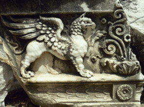 Relief of Griffin, Sanctuary of Apollo of Didyma, Temple of Apollo, Anatolia, Turkey, 1999. Creator: Unknown.