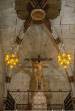 Crucified Christ, Church of the Virgin Mary, Verdu, Catalonia, Spain, 13th century?, (1999).  Creator: LTL.