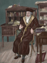 Hegel in his study, 19th century.  Creator: R. Cremer.