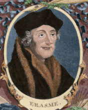 Erasmus of Rotterdam, (1713).  Creator: Unknown.