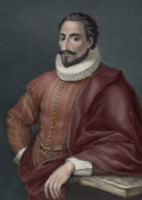 Miguel de Cervantes (1547-1616), Spanish writer. Creator: Unknown.