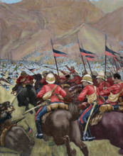 Charging of the English cavalry, Africa, 1898.  Creator: Unknown.