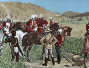 Capture of Cetshwayo, Anglo-Zulu War, 1879.  Creator: Ovejero.
