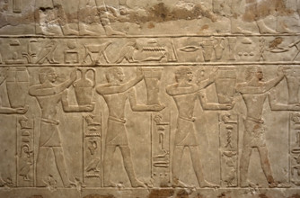 Relief depicting offering bearers, Mastaba of Mereruka, Saqqara, Egypt, Old Kingdom, 2003. Creator: Unknown.