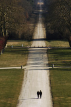 Tourists in the gardens of Chambord Castle, Loire Valley, France, 2008. Creator: Unknown.