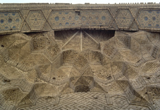 Decorative muqarnas vaulting, The Masjid-I Mosque, Varamin, Iran, Mongol Period, 1322 (2000). Creator: Unknown.