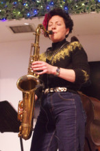 Hannah Horton, Hannah Horton Quartet, East Grinstead Jazz Club, West Suusex, Jan 2025. Creator: Brian O'Connor.
