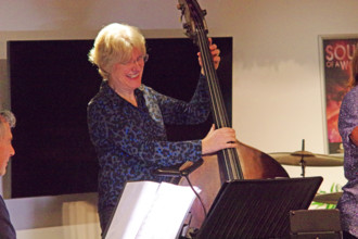Marianne Windham, Hannah Horton Quartet, East Grinstead Jazz Club, West Suusex, Jan 2025. Creator: Brian O'Connor.