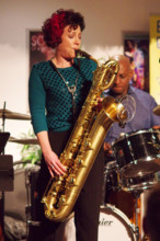 Hannah Horton, Hannah Horton Quartet, East Grinstead Jazz Club, West Suusex, Jan 2025. Creator: Brian O'Connor.