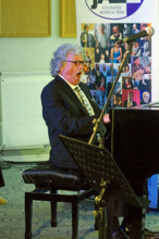 Peter Malinverni, Anais Reno Quartet, Watermill Jazz Club, Dorking, Surrey, July 2024. Creator: Brian O'Connor.