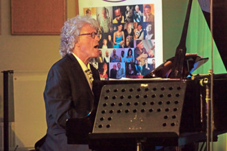 Peter Malinverni, Anais Reno Quartet, Watermill Jazz Club, Dorking, Surrey, July 2024. Creator: Brian O'Connor.