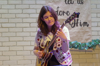 Maddy Salter, International Women’s Day, NJA Fundraiser, Baptist Church, Loughton, Essex, 2025. Creator: Brian O'Connor.