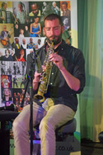 Bastien Weeger, NoSax NoClar, Watermill Jazz Club, Dorking, Surrey, May 2024. Creator: Brian O'Connor.