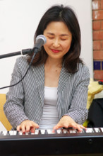 Eriko Ishihara, Eriko Ishihara Trio, Clocktower Cafe, Croydon, London, August 2024. Creator: Brian O'Connor.