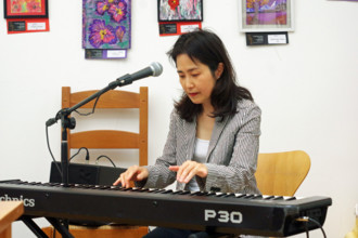 Eriko Ishihara, Eriko Ishihara Trio, Clocktower Cafe, Croydon, London, August 2024. Creator: Brian O'Connor.
