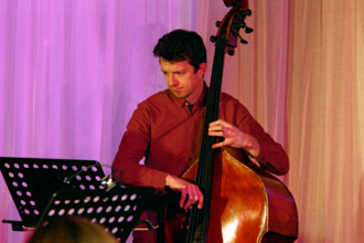 Dave Manington, Eddie Parker’s Airborn, Watermill Jazz Club, Dorking, Surrey, March 2025. Creator: Brian O'Connor.