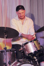 Jay Davis, Eddie Parker’s Airborn, Watermill Jazz Club, Dorking, Surrey, March 2025. Creator: Brian O'Connor.