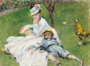 Madame Monet and Her Son, 1874. Creator: Renoir, Pierre Auguste (1841-1919).