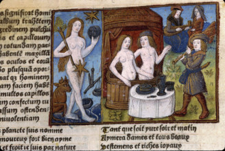 Miniature from Compost et calendrier des bergers, 1493. Creator: Anonymous master.