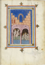 Miniature from De balneis puteolanis by Petrus de Ebulo, 14th century. Creator: Anonymous master.