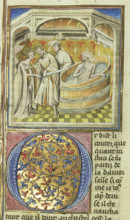 Miniature from Tristan de Léonois by Luce de Gat, End of 14th century. Creator: Anonymous master.
