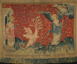 The Apocalypse Tapestry, Scene 35: The Woman Receiving Wings, Between 1373 and 1380. Creator: Anonymous master.