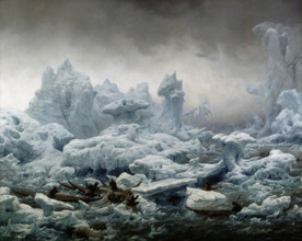 View of the Glacial Ocean, Walrus Fishing in Greenland, 1841. Creator: Biard, François-August (1798-1882).