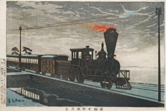 View of Ushimachi, Takanawa, 1879. Creator: Kiyochika, Kobayashi (1847-1915).