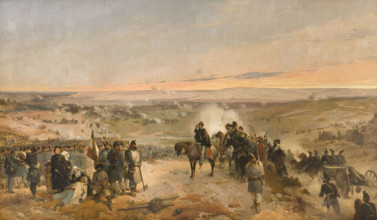 The Battle of Chernaya River on August 16, 1855, 1857. Creator: Induno, Gerolamo (1825-1890).