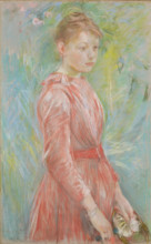 Girl in Rose Dress, 1888. Creator: Morisot, Berthe (1841-1895).