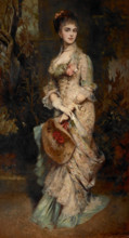 Portrait of Hanna Klinkosch (1849-1925), Princess of Liechtenstein , 1875. Creator: Makart, Hans (1840-1884).