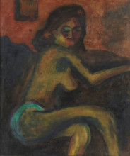 Half-naked woman. Creator: Pechstein, Hermann Max (1881-1955).