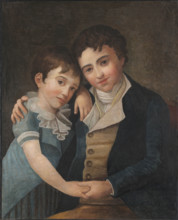 Children's double portrait: Franz Xaver Wolfgang Mozart (1791-1844) and Carl...(1784-1858), 1798. Creator: Hansen, Hans (1769-1828).