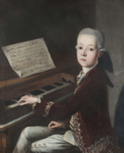 Count Carl Firmian at the harpsichord. Creator: Helbling, Franz Thaddäus (1737-1783).