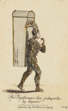 Papageno. Costume design for the Opera "The Magic Flute" by W. A. Mozart, 1793. Creator: Richter, Johann Salomo (1761-1798).