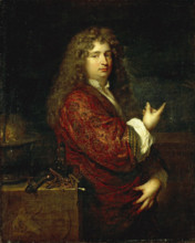 Portrait of Nicolaas Hartsoeker (1656-1725), c1682. Creator: Netscher, Caspar (1639-1684).