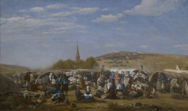 Pardon de Sainte-Anne-La-Palud, 1858. Creator: Boudin, Eugène-Louis (1824-1898).