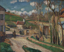 Un carrefour à l'Hermitage, 1876. Creator: Pissarro, Camille (1830-1903).