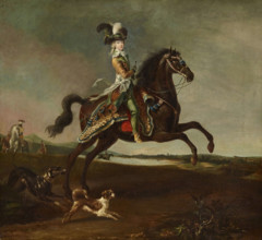 Equestrian Portrait of Marie Antoinette (1755-1793), Archduchess of Austria and Queen of..., 1783. Creator: Brun de Versoix, Louis-Auguste (1758-1815).