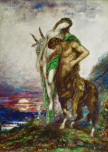 Dead Poet Carried by a Centaur, c1890. Creator: Moreau, Gustave (1826-1898).