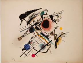 Studie für "Schwarzer Fleck" (Study for "Black Spot"), 1921. Creator: Kandinsky, Wassily Vasilyevich (1866-1944).