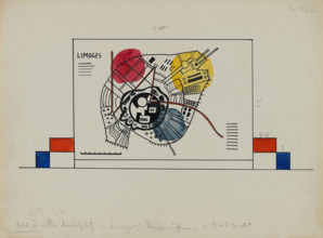 Picture XII. The Market square at Limoges, 1928. Creator: Kandinsky, Wassily Vasilyevich (1866-1944).