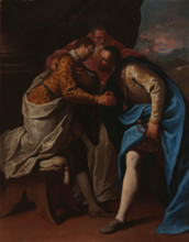 Paul III reconciles Francis I and Charles V (From the Series of the life of Pope Paul III), 1687. Creator: Ricci, Sebastiano (1659-1734).