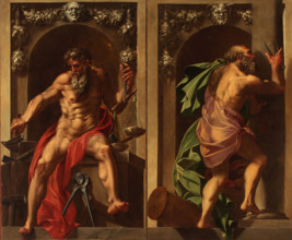 Pythagoras and Euclid, 1545. Creator: Mazzola Bedoli, Girolamo (c. 1500-1569).