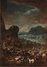 Jewish people led by Moses and Aaron, 1721-1727. Creator: Spolverini (Mercanti), Ilario Giacinto (1657-1734).