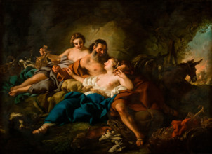 Lot and his Daughters, 1742. Creator: Troy, Jean-François de (1679-1752).