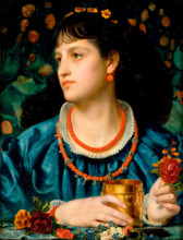 Isolde with the Potion, 1870. Creator: Sandys, Frederick (1829-1904).
