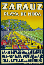Zarauz. Playa de Moda, c1929. Creator: Nikol (Nicolás Múgica) (1887-1948).