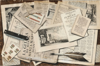 Table with messy papers, 1782. Creator: Pérez Ruano, José (1750-1810).