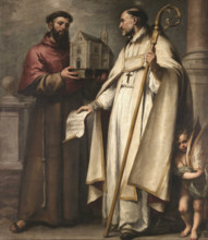 Saint Leander and Saint Bonaventure, 1665-1666. Creator: Murillo, Bartolomé Estebàn (1617-1682).